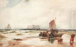 Off Loading The Day's Catch by Thomas Bush Hardy
