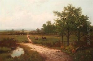 Landscape With Cows And A Watering Pool
