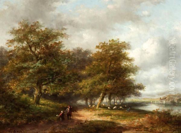 Travellers In A River Landscape - view 1