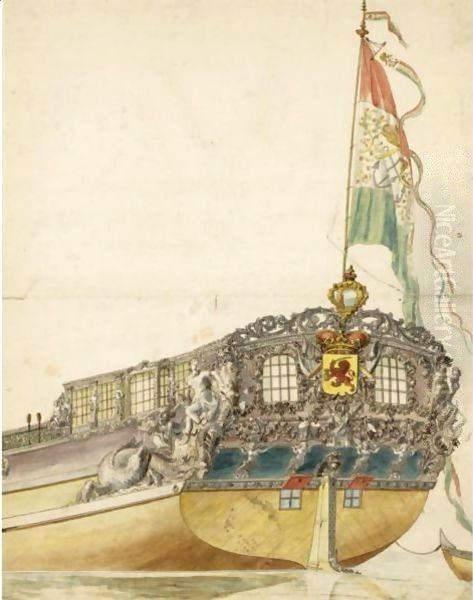 Study Of The Stern Of A Royal Barge - view 1