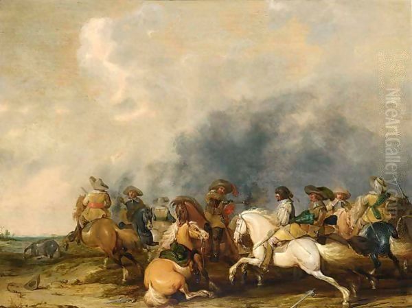 A Cavalry Battle Scene - view 1