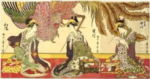 'Matsubaro Sanbijin Harimise' (Three Beauties On Display In The House Of Matsuba) by Kitagawa Utamaro