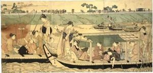 On the ship by Chobunsai Eishi