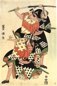 Ichikawa Komazo III And Bando Hikosaburo III In Unidentified Roles