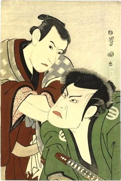 Kataoka Nizaemon VII As Kyogoku Takumi And Ichikawa Yaozo III As Keyamura Rokusuke - view 1