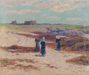 Les Goemons A Trevignon, Finistere by Henri Moret