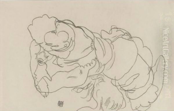 Edith Schiele Mit Ihrem Hund Lord (Edith Schiele With Her Dog Lord) - view 1