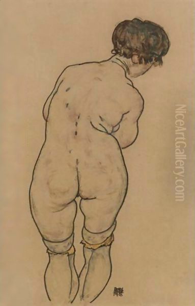 Stehender Weiblicher Ruckenakt (Standing Female Nude Seen From Behind) - view 1