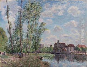 Moret, Vue Du Loing A¢a‚¬a€œ Apres-Midi De Mai