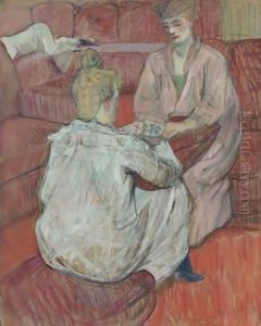 La Partie De Cartes by Henri De Toulouse-Lautrec