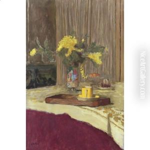 Bouquet De Mimosa Sur La Table by Jean-Edouard Vuillard