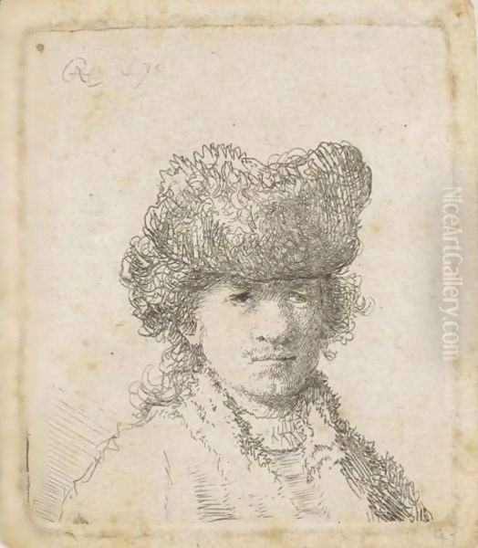 Self Portrait In A Fur Cap - view 1