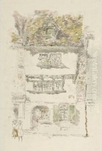 Yellow House, Lannion by James Abbott McNeill Whistler