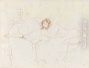 Femme Au Plateau, Petit Dejeuner, Madame Baron Et Mademoiselle Popo