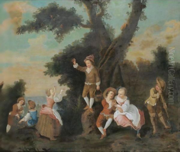 A Landscape With Children Harvesting Fruit - view 1