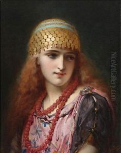 An Oriental Beauty by Pierre Oliver Joseph Coomans