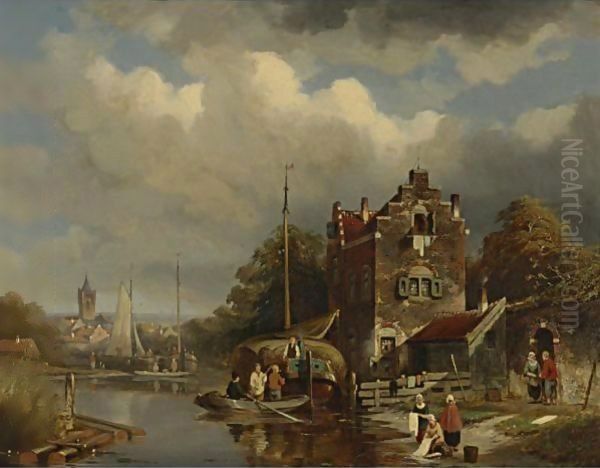 A Busy Day On The Canal - view 1