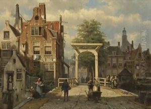 The Busy Street by Willem Koekkoek