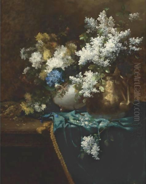 Still Life With Lilacs, Hydrangea And Chrysanthemums - view 1