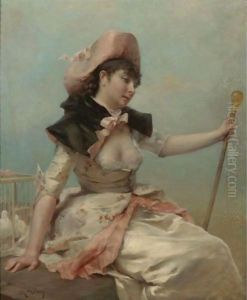 The Love Bird by Raimundo de Madrazo y Garreta