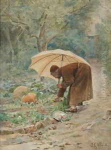 The Monk's Vegetable Garden by Jehan Georges Vibert