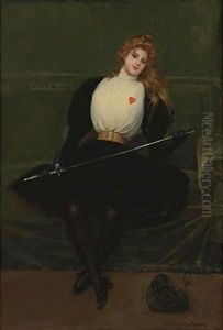 A Woman Fencer by Jean-Georges Beraud