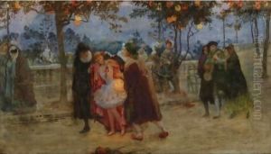 Return From The Masked Ball, Monte Carlo by Frederick Arthur Bridgman
