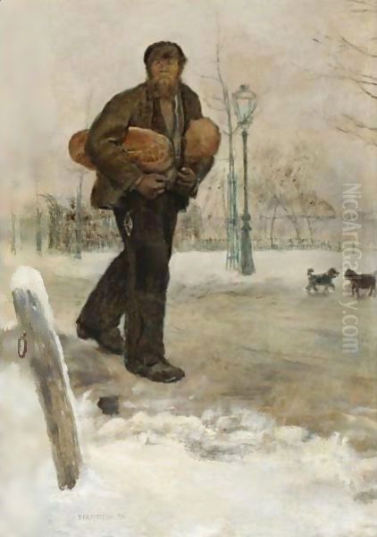 Man Carrying Bread - view 1