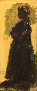 Portrait Of A Girl Standing by Matthijs Maris