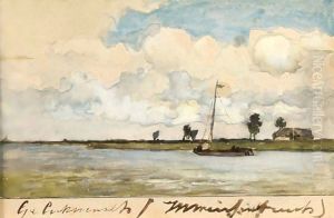 A View Of The Nieuwkoopse Plassen by Jan Hendrik Weissenbruch