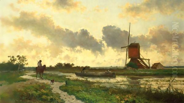 Sunset Near Boskoop - view 1