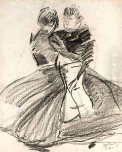 Two Girls Dancing by Isaac Lazarus Israels