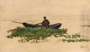 A Man In A Rowing Boat