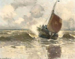 A Bomschuit In The Breakers, Katwijk