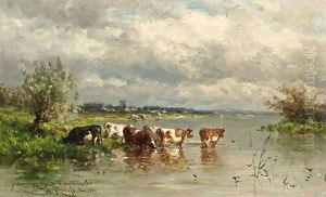 Watering Cows 4 by Willem Roelofs