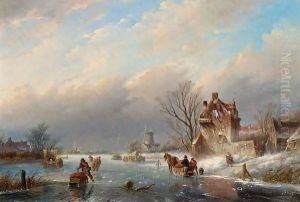 Figures On The Ice In A Winter Landscape 2