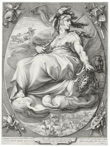 Three Deities Minerva, Venus And Juno by Hendrick Goltzius