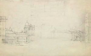 A CHURCH TOWER by Karl Friedrich Schinkel