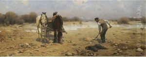 The Sand Digger by Alfred Wierusz-Kowalski