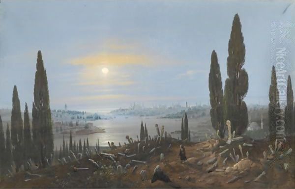 View Of Constantinople By Moonlight From Eyup - view 1