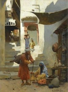 The Fruit Seller by Charles Wilda