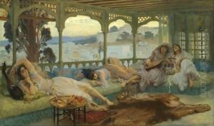 Le Silence Du Soir Alger by Frederick Arthur Bridgman
