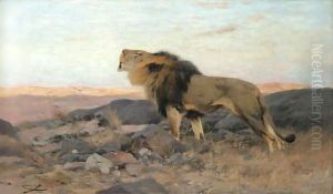 Roaring Lion by Wilhelm Kuhnert