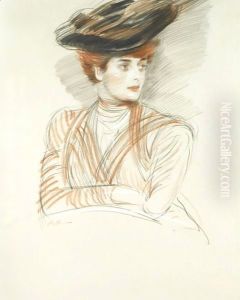 Elegante Au Chapeau by Paul Cesar Helleu