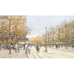 Les Champs Elysees by Eugene Galien-Laloue
