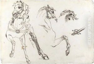 Studio Di Cavallo E Spada by Luigi Sabatelli