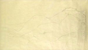 Two Women, Reclining by Gustav Klimt