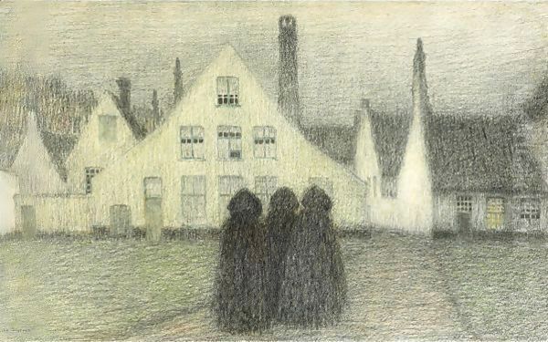 Beguinage Avec Vieilles Femmes, Bruges - view 1