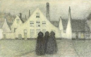 Beguinage Avec Vieilles Femmes, Bruges