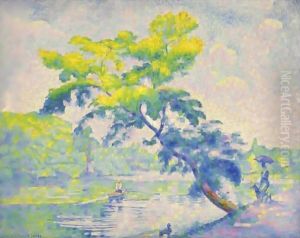 L'Arbre Penche Or Le Rameur by Henri Edmond Cross